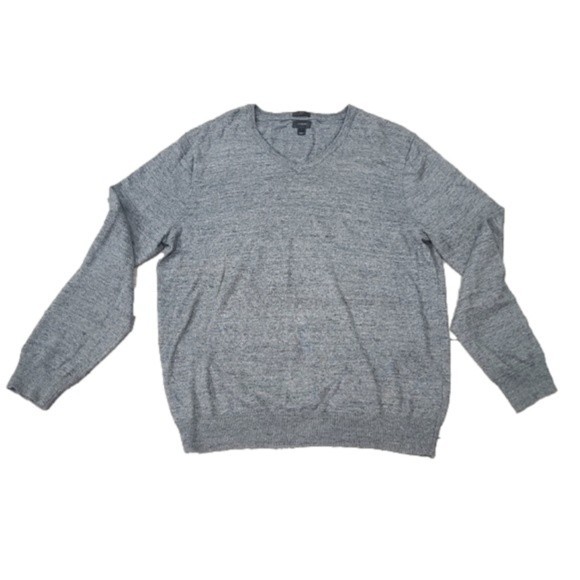 J. Crew Other - J. Crew Mens Black Label Slim Heathered Grey V Neck Lightweight Sweater